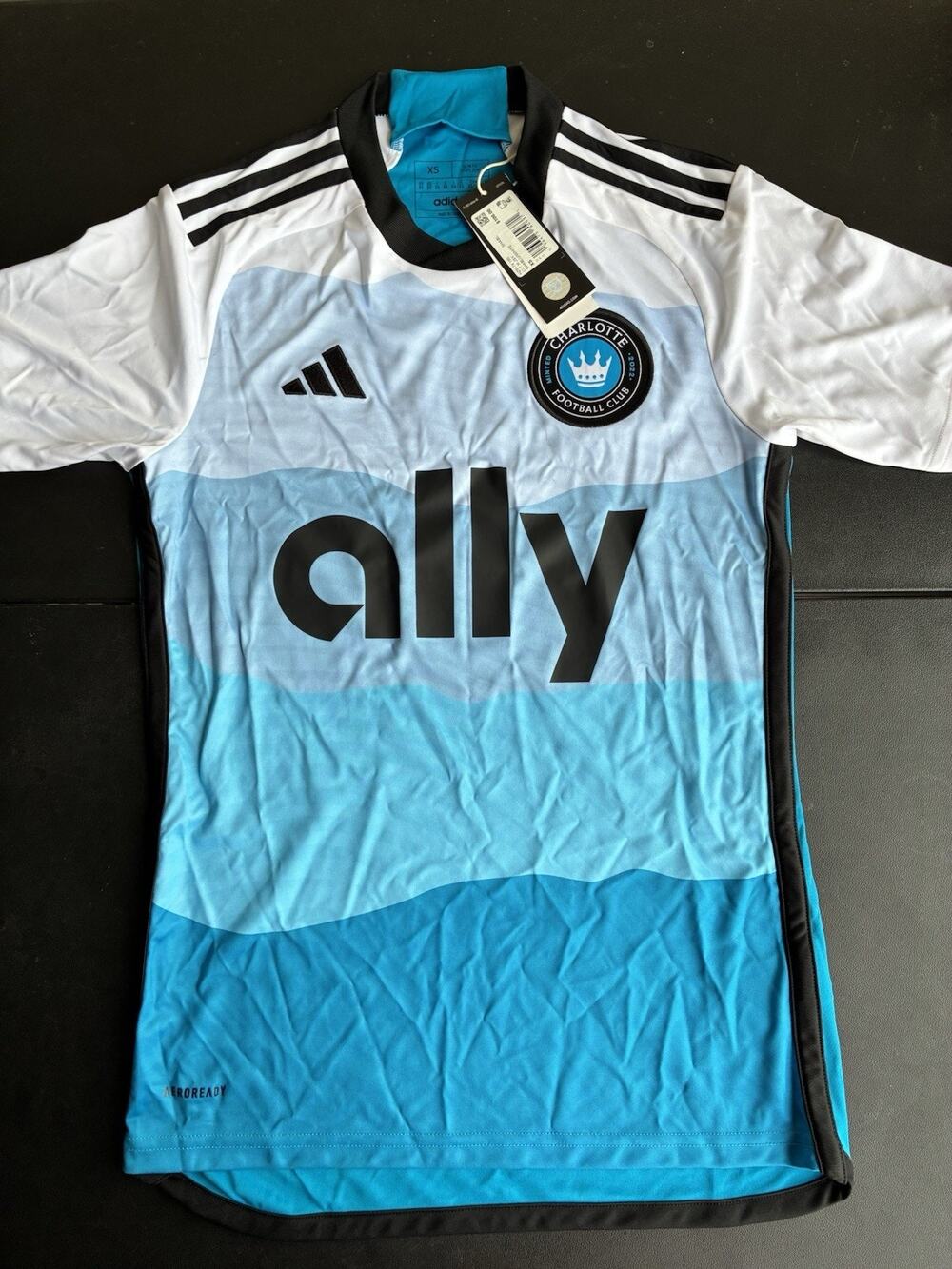 adidas Charlotte Soccer Jersey aeroready Home Slim Fit XS New # HZ6174 2023/2024